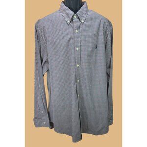 Ralph Lauren Mens Red-Blue Check Button-Down Shirt XXL